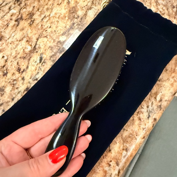 Mason Pearson Pocket Mixture Bristle Hair Brush with black velvet drawstring bag - Picture 5 of 9